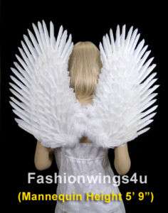 Duo Use White Costume feather angel wings pointing up or down Dove 