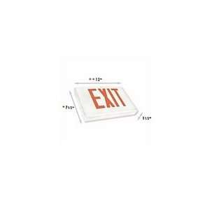 BEST LIGHTING PRODUCTS WHITE CAST ALUMINUM EXIT SIGN WITH RED LETTERS 