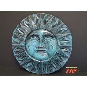  SUN WALL PLAQUE (Made of Crushed Rocks) Mexican Ceramic 