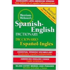 Dic Merriam Websters Spanish English Dictionary  Author 