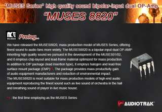 AUDIOTRAK MUSES 8820 OPAMP High quality sound bipolar input dual OP 
