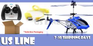3CH RC Mini Helicopter S107 Gyro (WELL PACKED) Blue Color  