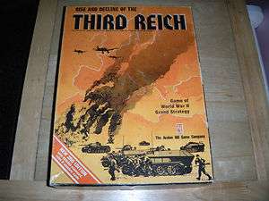   RISE AND FALL OF THE THIRD REICH AVALON HILL BOOKSHELF BOARD GAME 3RD