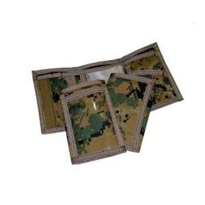  Military Army Camo Nylon Trifold Wallet   ACU Pattern 