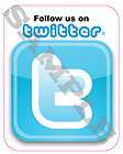 Follow us on Twitter window Decal / Sticker 5x4