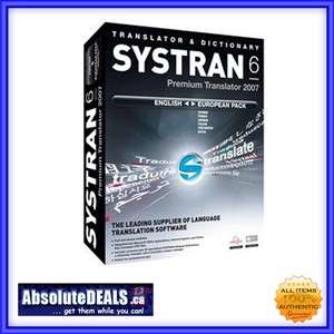 NEW,SYSTRAN 6 PREMIUM TRANSLATOR 2007 EUROPEAN PACK, $949  