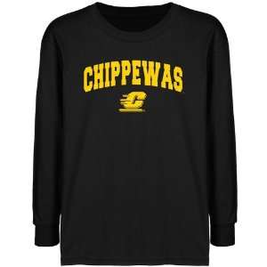  Central Michigan Chippewas Youth Black Logo Arch T shirt 
