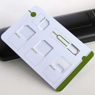 Micro Sim Card to Sim Adapter+Holder+eject Pin iPone 4  