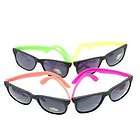   80s style pink blue green PARTY rave SUNGLASSES w/ black dark lens