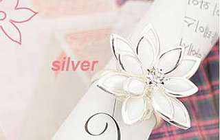 1Pcs New Fashion Beautiful Silver Girl Sweet Lotus Flower Finger Ring 