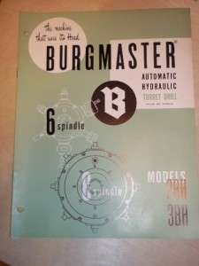 Vtg Burg Tool Catalog~Burgmaster Turret Drills 2BH/3BH  