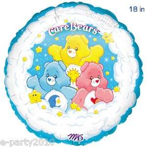 CARE BEARS Funshine Luv A Lot Bedtime MYLAR BALLOON ~ Birthday Party 