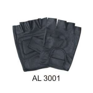  Premium Sheepskin Leather Fingerless Glove W/Vented Back 