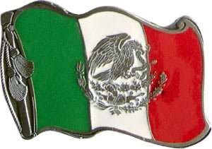  Mens WAVING MEXICO FLAG Punk Rock Metal Belt Buckle 