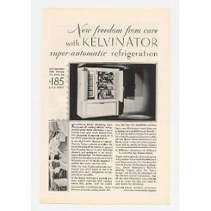 1929 Kelvinator Super Automatic Refrigerator Print Ad (19118)  