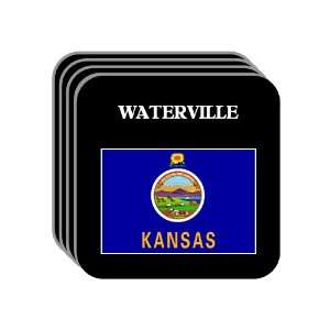  US State Flag   WATERVILLE, Kansas (KS) Set of 4 Mini 