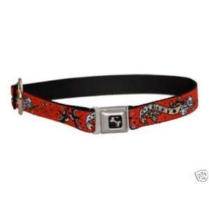  Tattoo Lucky Dog Seat Belt Buckle Style Dog Collar Red 1 