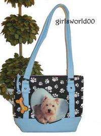 WESTIE PUPPY ~ DOG ~ PAW PRINT QUILTED PURSE BAG  