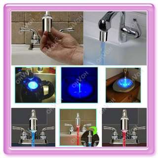 Water Glow Faucet Light LED Temperature Sensor Adapter  