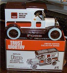 1989 ERTL Diecast Ford 1913 Model T Delivery Bank 1/25  
