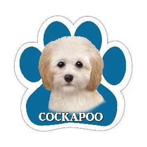  Cockapoo Car Magnet Blue 