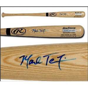 Teixeira Autographed Baseball Bat Pro Model Bat with 2009 Yankee All 