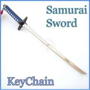 Miniature weapons metal model Katana Japan Samurai Sword Keychain ring 