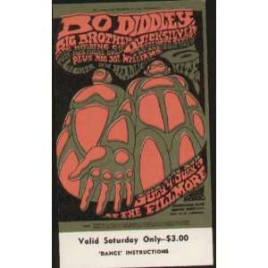  Janis Joplin Bo Diddley Concert Ticket BG71 1967