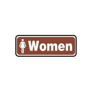  RESTROOM SIGNS WOMEN (W/GRAPHIC) 3 x 10 Dura Plastic Sign 