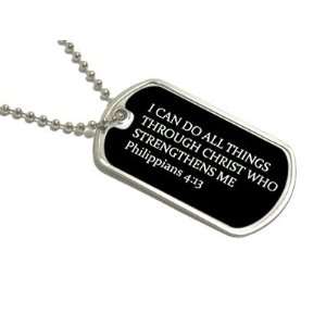  I Can Do All Things Through Christ   Military Dog Tag 