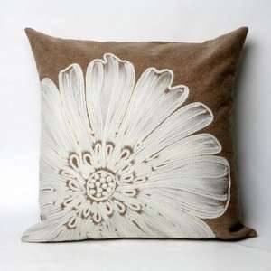   Square Indoor/Outdoor Pillow in Taupe Size 20