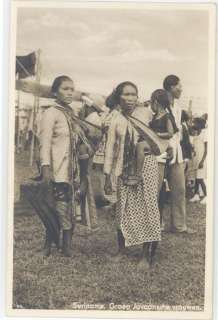SURINAME NATIVE WOMEN & BABIES REAL PHOTO EARLY M38969  