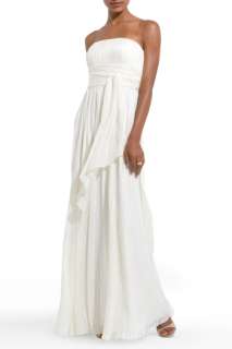 BCBG Ivory Strapless Beach Wedding Gown PROM Dress 10  