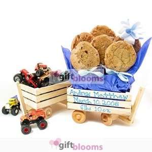   Boy or Girl Wood Wagon Cookie Bouquet   6 or 12 Cookies Home