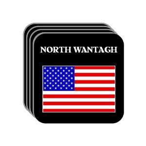 US Flag   North Wantagh, New York (NY) Set of 4 Mini Mousepad Coasters