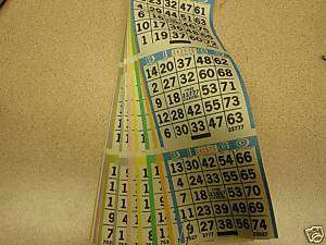 PAPER BINGO CARDS 3 ON 20 SHEETS DEEP 9000 TOTAL CARDS  