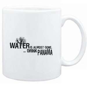  Mug White  Water is almost gone  drink Panama  Drinks 