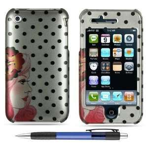 Girl With Black Dots On Silver Premium Design Snap on Protector Hard 