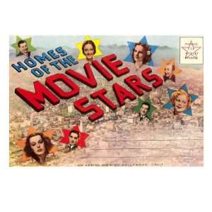  Homes of the Movie Stars, Postcard Folder, Los Angeles, California 