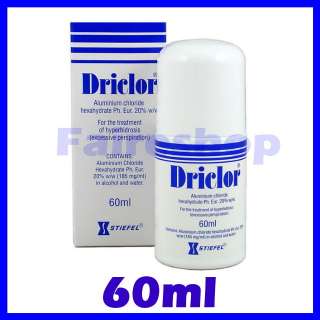 DRICLOR Hyperhidrosis Excessive Perspiration Sweating  