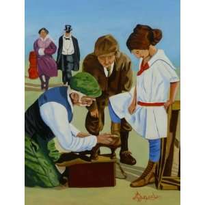  Shoe Shine, Original Painting, Home Decor Artwork