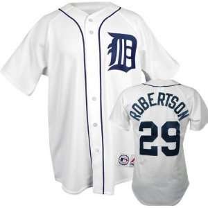   Robertson White Majestic MLB Home Replica Detroit Tigers Youth Jersey