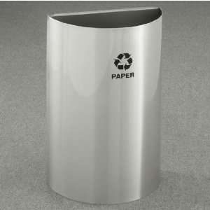   opening size, Cans message w/ Recycling Logo, Satin Aluminum Finish