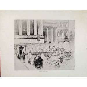    Architectural Etchings Forum Rome By W Walcot