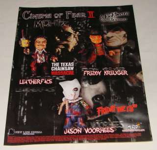 2005 action figures ad page ~ LEATHERFACE, JASON VOORHEES, FREDDY 
