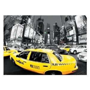   Yellow Cabs) Poster Measures a massive 55 x 39 inches ( 140 x 100 cm