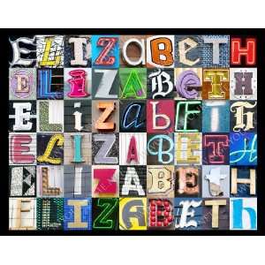  Elizabeth Personalized Name Poster Using Sign Letters 