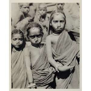  1928 Indian School Children Girls Bhubaneswar India 