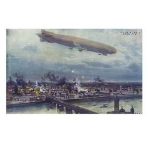  World War I   bombardment of Warsaw by the airship Schutte 