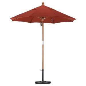   Umbrella Octagon Pulley Lift Patio Wood Umbrella Patio, Lawn & Garden